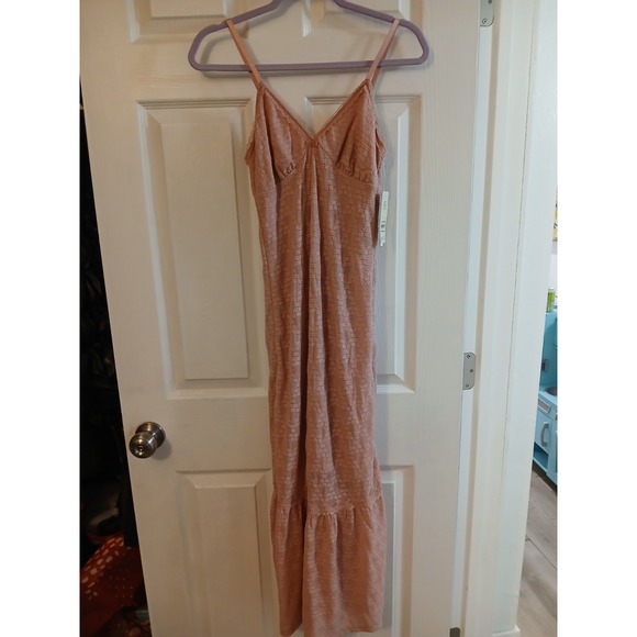 NWT No Boundaries Juniors Light Pink Long Lace Slip Dress, Size XS - Picture 1 of 8